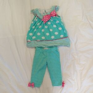 Polka Dot Dress and Leggings Set